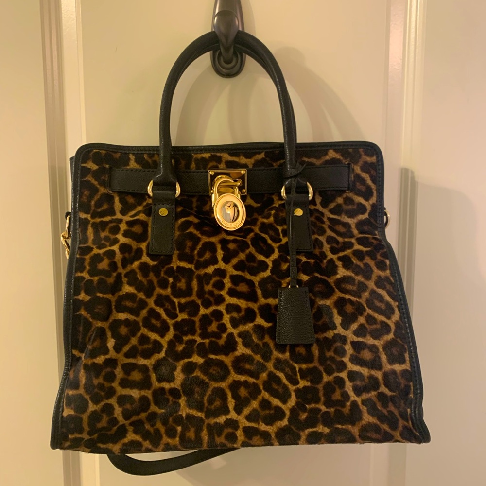 Michael kors REAL haircalf leather purse!